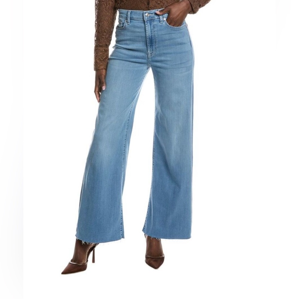 NWT! 7 For All Mankind Ultra High Rise Jo - Light Blue Flare Jeans